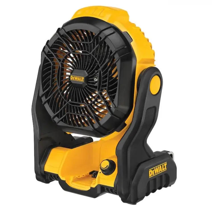 DEWALT 8-in 20-Volt 3-Speed Indoor/Outdoor Yellow Jobsite Fan DEWALT 8-in 20-Volt 3-Speed Indoor/Outdoor Yellow Jobsite Fan