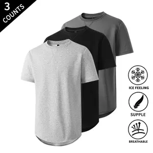 Men’s “Summer Vibes” 3-pack short-sleeve T-shirts — ice-cool, breathable shirts for work, gym, hiking, and casual street style