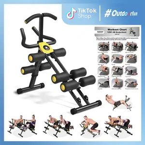 Magic BB Foldable Ab Workout Equipment for Home Gym, Squat machine For Abs, Ride & Rowing Machine for Botty Glutes Butt Thighs,Core Strength Trainer for Full Body Exercise ,High-Intensity Sit Up&Push Up Machine