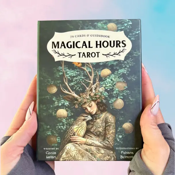 Magical Hours Tarot: 78 Lush Collage-Style Cards, Enchanting Divination Deck Steeped in Nature & Magic, Includes Full-Color 128-Page Illustrated Guidebook