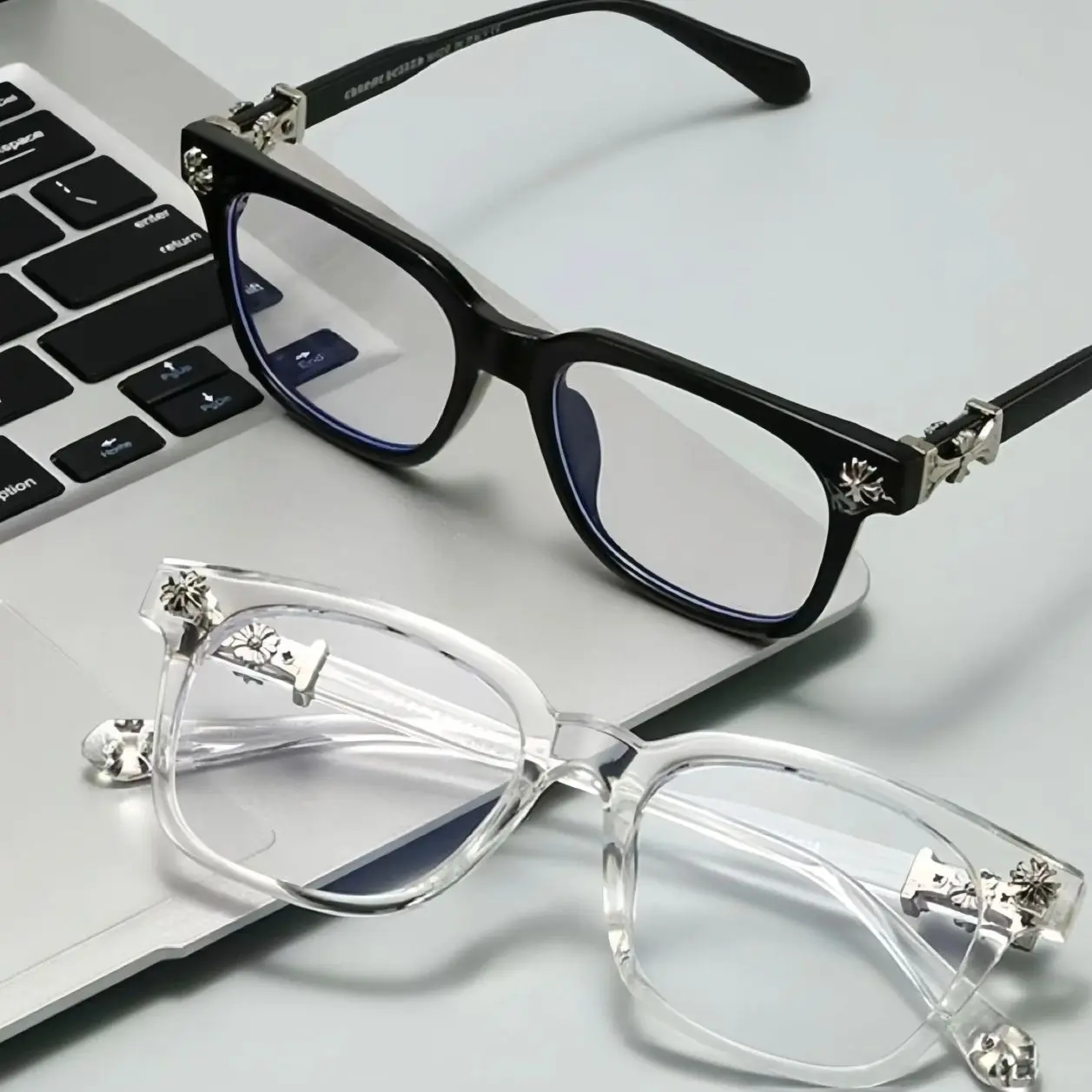 Classic Flat Lenses Glasses, Lightweight Durable Glasses, Elegant High Intelligence Style, Unisex Tr Durable Frame, Perfect for Work & Daily Use, Square Frames