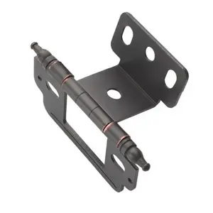 212 MAIN Full Inset Steel Hinge - Partial Wrap, 0.75 in. Door Thickness, Minaret Tip, Oil-Rubbed Bronze, Adjustable Door Hardware