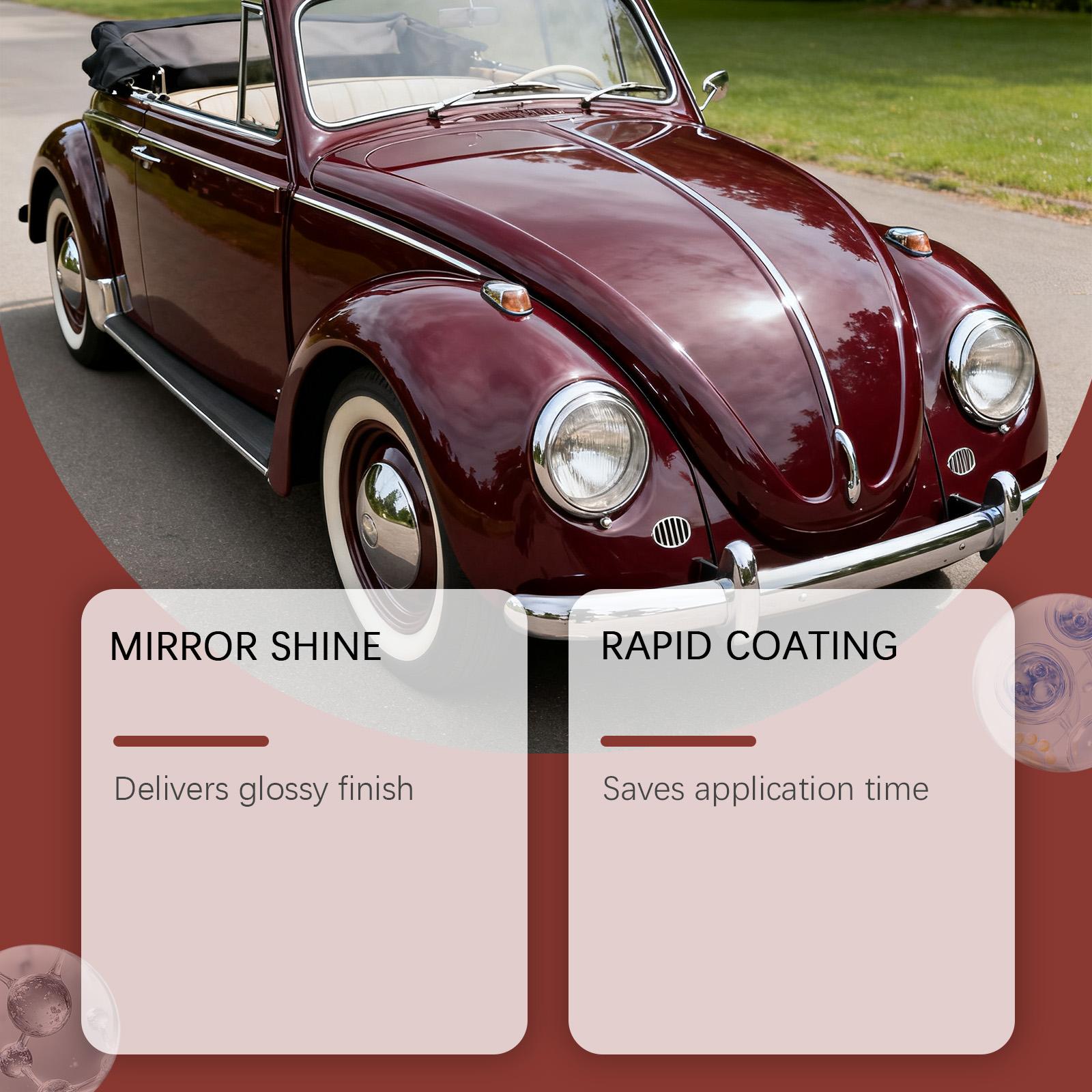 Nano Coating Agent Spray - Rapid Ceramic Car Coating, Mirror-Like Shine & Long-Lasting Hydrophobic Protection, Quick & Easy Paint Sealant 120ml/4 fl oz