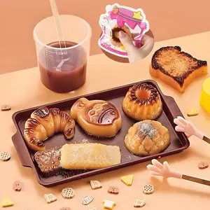 DIY Silicone Stress Relief Kit, Bread Dessert Animal Cat Paw Designs, Creative Handmade Gift Set, Multiple Styles Available