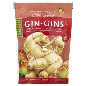 The Ginger People Gin Gins®, Chewy Ginger Apple Candy, Spicy Apple, 3 oz (84 g)
