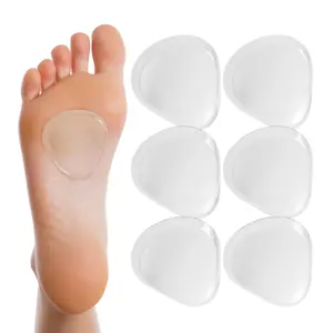 Mars Wellness Premium Gel Ball of Foot Cushions - Reusable Clear Gel Metatarsal Pads - Foot Pain Relief - 2 Pair