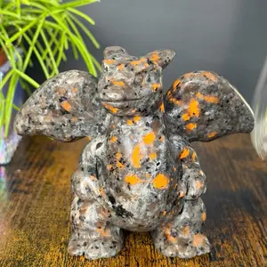 Yooperlite Charizard Crystal Carving – UV Reactive Fire Glow