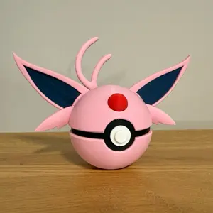 #0196 Espeon Ball - Made to Order, Prismatic Eeveelution, 3D Printed Pokeball Figure, High-Quality PLA