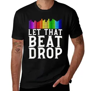 DJ Beat Drop Disc Jockey DJ Mens T Shirts Cotton Short Sleeve T-Shirt Crew Neck Tees Casual Shirt