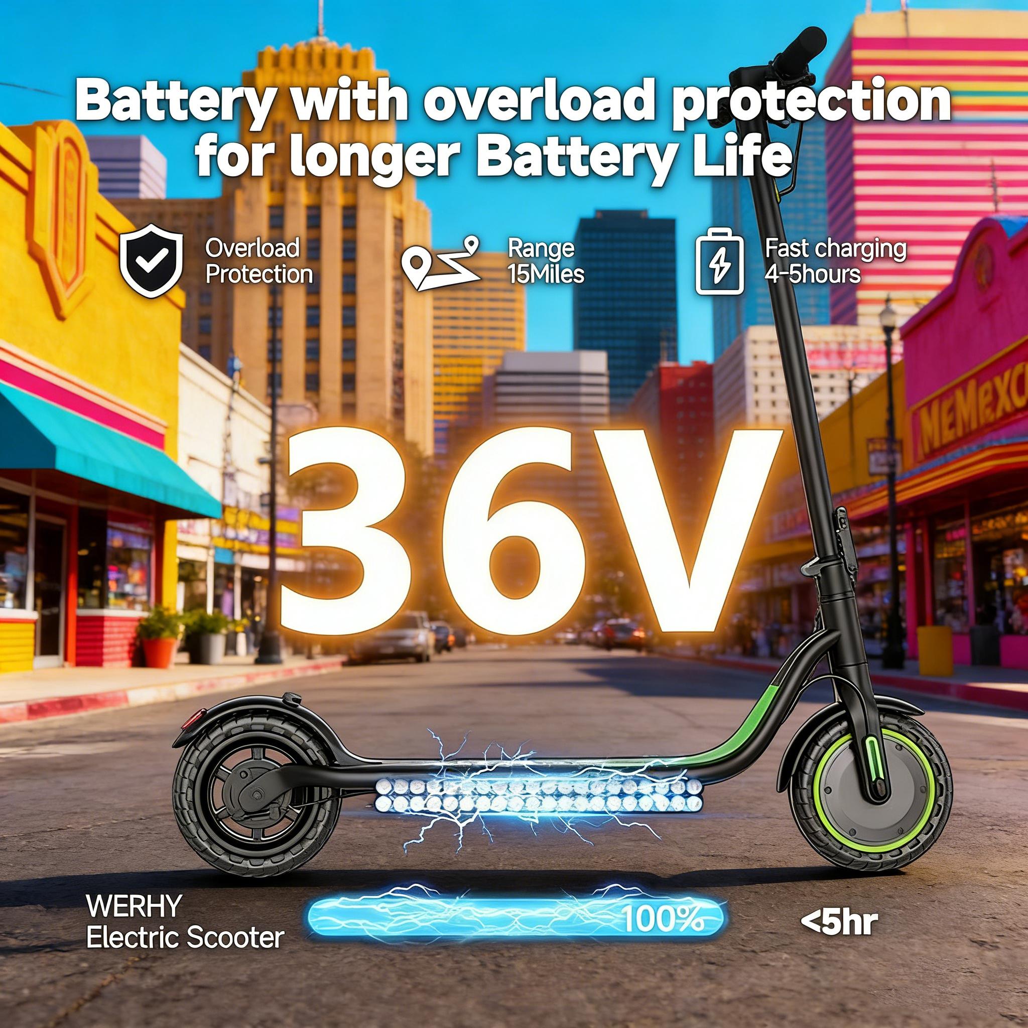 A Safe Urban Commuter Electric Scooter with Double Braking System, 350W Motor, 19MPH Top Speed, 8.5" Solid Anti-Puncture Tires, App Control for Adults