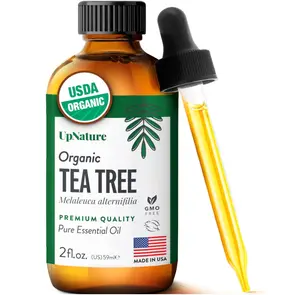 UpNature Organic Tea Tree Oil - 100% Pure Tea Tree Oil for Skin, Hair, Toenail, 2oz
