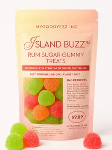 Island Buzz Adult Rum Sugar Gummy Bears – 5 oz. Tropical Mix