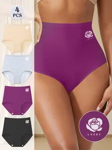 QUASTI High Waisted Cotton Briefs For Girls, Breathable & Comfortable Underwear Lifted Buttocks & Abdomen Summer Breathable Style Fashionable & Versatile Back To School Gifts For Girls