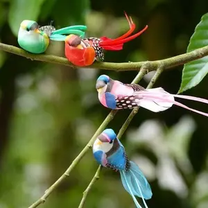 Vine Ring Birdhouse Set, Realistic Bird Model, Garden Decorative Item, Plant, Courtyard, Balcony, Study Room, Office, Home Decoration, Gift Idea