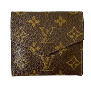 Pre-owned Louis Vuitton Wallet Small Leather Goods monogram compact unisex 831 Authentic with COA