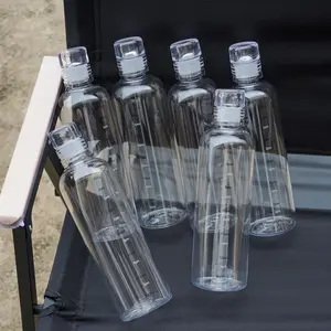 Large Capacity 500ML Transparent Leak-Proof Cup, 16.9oz Simple Anti-Drop Water Bottle with Time Scale Design, Outdoor Use, Couples