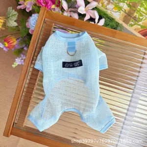 Pet Clothing Summer Thin Breathable Mesh Four-Leg Dog Clothes, Sun Protection Cooling Apparel for Bichon Frise Pomeranian