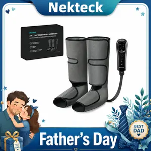 Nekteck Air Compression Leg Massager with 3 Massage Levels & Auto Shut Off Feature for Foot and Calf Comfort and Relaxation Nekteck Air Compression Leg Massager with 3 Massage Levels & Auto Shut Off Feature for Foot and Calf Comfort and Relaxation