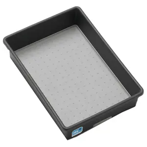Madesmart Rectangle Durable Solid Plastic Granite-Look Organiser Bin (9x6x2 in.), Multifunctional Home Supplies Boxes, Organized Box for Kitchen Organization