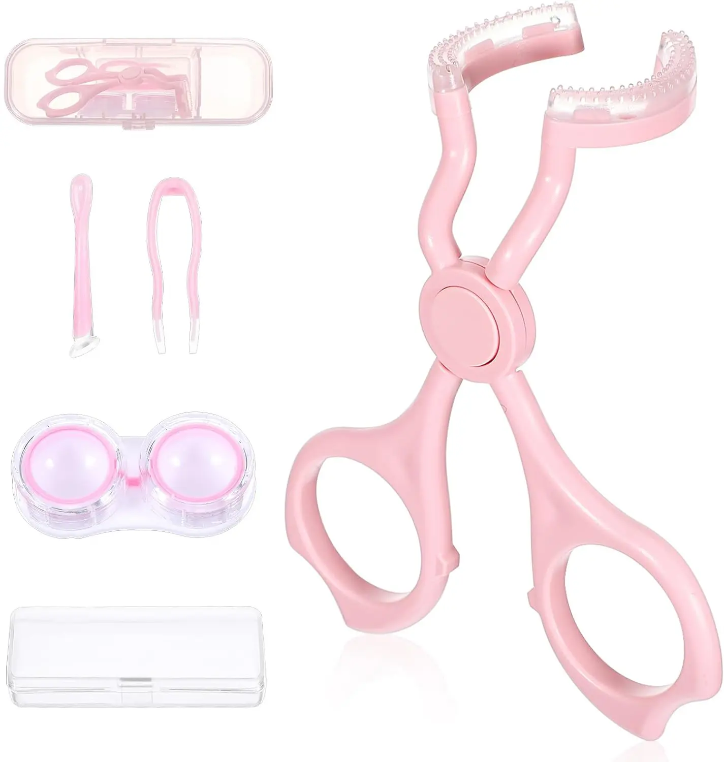 Contact Lens Applicator Tool, Portable Eye Opener for Easier Apply/Remove Contact Lens, with Contact Lens Case, Sucker+Tweezer with Soft Tip