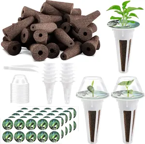125pcs Seed Pods Kit for Aerogarden, Hydroponics Garden Accessories for Starting System Compatible with Hydroponics Supplies from All Brands, 50 Grow Sponges, 50 Pod Labels