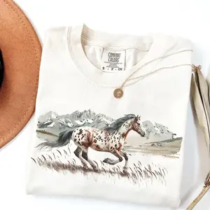 Comfort Colors Vintage Appaloosa Horse T-shirt Retro 90s Horseback Rider Jumper Colorado Mountains Tshirt Unisex Horse Lover Gift
