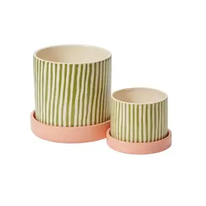 Small Melancia Pot with Saucer