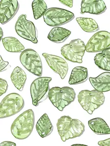 Mini Leaf Shaped Beads, 100pcs DIY Jewelry Accessories for Necklace & Bracelet & Earrings, DIY Jewelry Making Supplies for Women & Girls