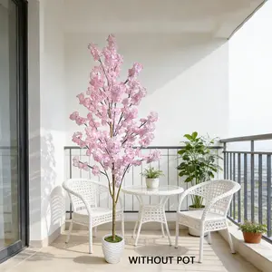 1pcs 100-220cm Artificial Cherry Blossom Tree, Modern Simple Style, Realistic Home Decor, Indoor Office Wedding Party Decoration, Artificial Cherry Trees