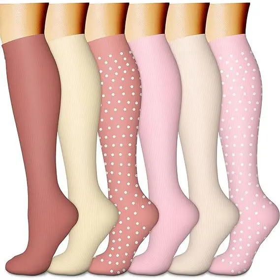 MhzyCaus 6 Pairs Compression Calf Socks for Men and Women Breathable Quick Dry Anti Odor Lightweight Athletic Socks for Running Hiking Gym Yoga Work Travel and Everyday Wear unisex compression sock MhzyCaus 6 Pairs Compression Calf Socks for Men and Women Breathable Quick Dry Anti Odor Lightweight Athletic Socks for Running Hiking Gym Yoga Work Travel and Everyday Wear unisex compression sock