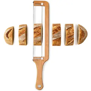 Bread Pilot Adjustable Bread Knife – Upgraded Bread Slicer for Homemade & Sourdough Loaves, Serrated Stainless Blade with Precision Thickness Guide, Gift for Artisan Bakers