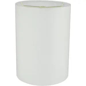 31261 Transitional Drum (Cylinder) Shaped Spider Fitter Lamp Shade in White Linen, 8" wide (8" x 8" x 11")