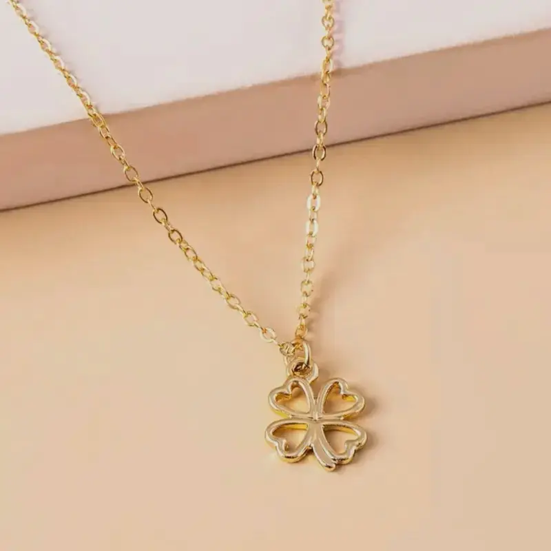 Gold Shamrock Necklace