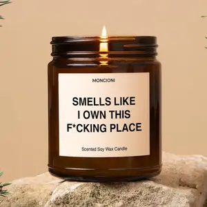 Smells Like I Own This F*cking Place Scented Soy Candle, New Homeowner Gift, Custom Housewarming Candle, Closing Day Gift, Funny Candle