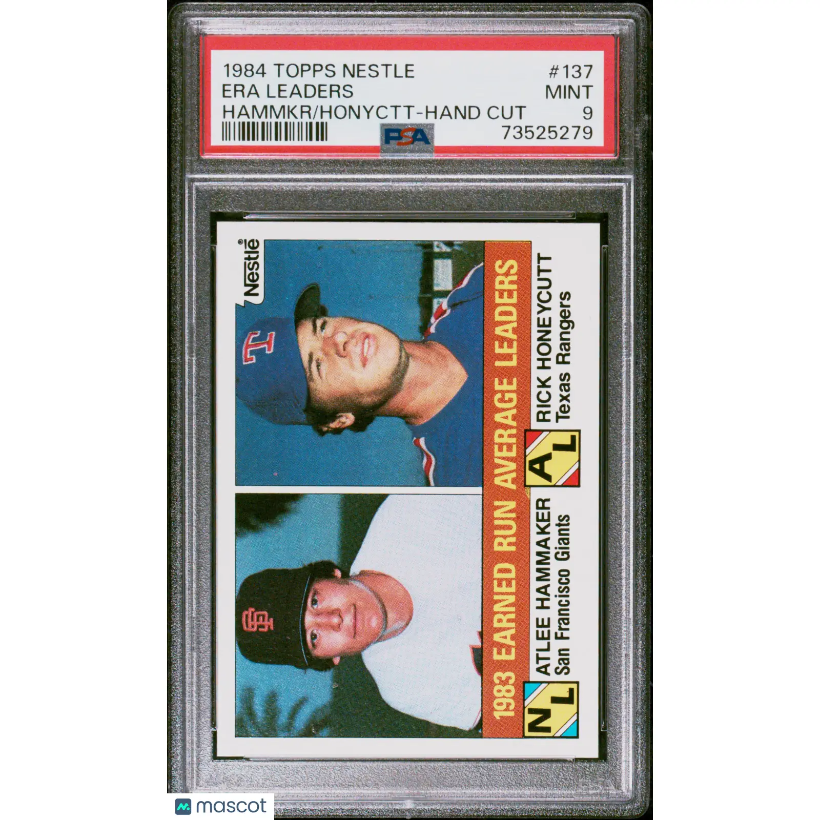 Era Leaders PSA 1984 Topps Nestle Hand Cut Baseball #137 9 73525279