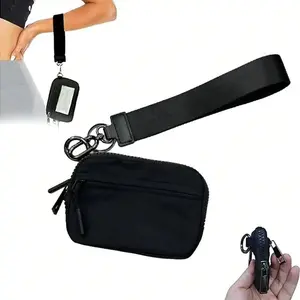 New Zipper Wallet Second Generation or Double Zipper Bag Wallet, Nylon Wristband Wallet, Daily Use Travel Mini, with RFID Protection, Zipper Card Cover