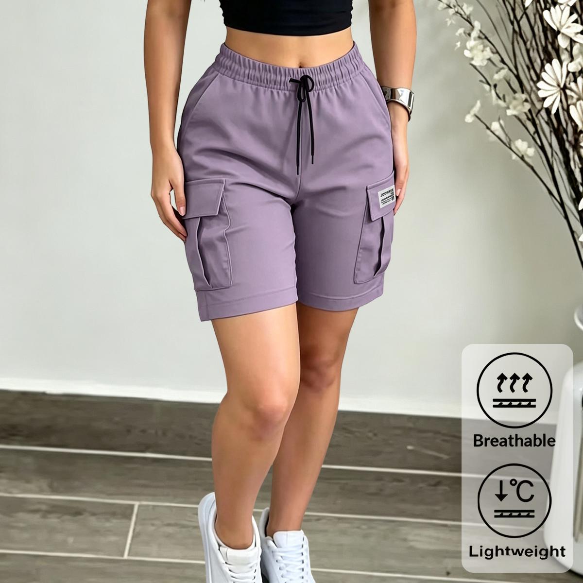 2-pack women’s summer new athletic shorts — lightweight, breathable, stylish, unique cargo shorts with multiple pockets, suitable for sports/fitness and everyday outdoor wear.,back to school shopping