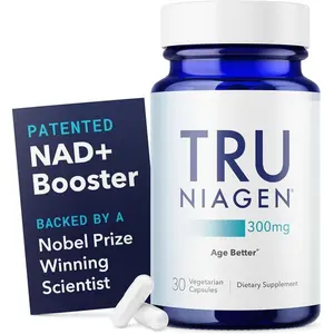 TRU NIAGEN Patented NAD+ Supplement – 300mg Niagen Nicotinamide Riboside for Brain Function, Cellular Energy & Healthy Aging, 30 Servings, 1 Bottle