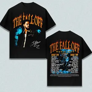 J. Cole - The Fall-Off Tour Graphic For Dreamville High-quality, Soft Cotton T-Shirt, Disc 29, Disc 39 Hip-Hop Shirt, The Fall-Off Album Jermaine Lamar Cole Fan Graphic Tee, Cole World Music Fan Merch Shirt