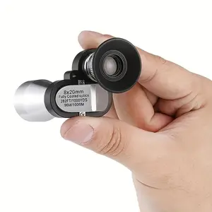 Portable Monocular Telescope 8x20cm, Adjustable Compact Telescopic Scope, Ideal for Bird Watching, Wildlife Viewing, Outdoor Camping, Travel