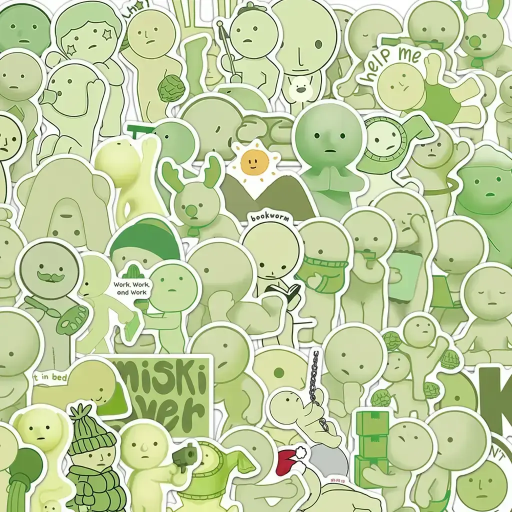 Cartoon Smiski Corner Sticker, 50pcs/set Cute Cartoon Decorative ...