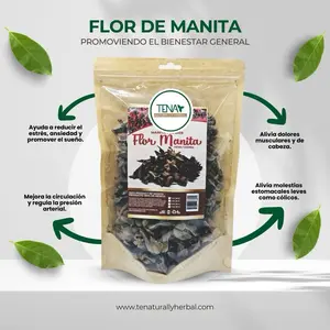 Flor de Manita Premium 4 oz Herbal Tea Bag – Aromatic Herbal Infusion, Naturally Caffeine-Free & Traditional Wellness Tea – Beverage