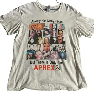 Twin Tshirt Anxiety Has Many Faces White Tee Vintage Graphic Tshirt Gift For Fan