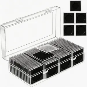 61-piece set (60 clear coin capsules + 1 protective box), with foam gaskets and an acrylic coin storage box, available in 6 sizes: 20/25/30/35/40 mm. Coin collection supplies, ideal for collectors.