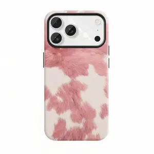 Pink Yak Case for Girls Cute Pink Shockproof Protective Phone Case  with Yak's texture Print Design Anti Fall Cover for iPhone 17 ProMax 17Air 16Pro 15 14 13 phone case 2 douglas lovely gift durable cover gift beautiful trendy creative