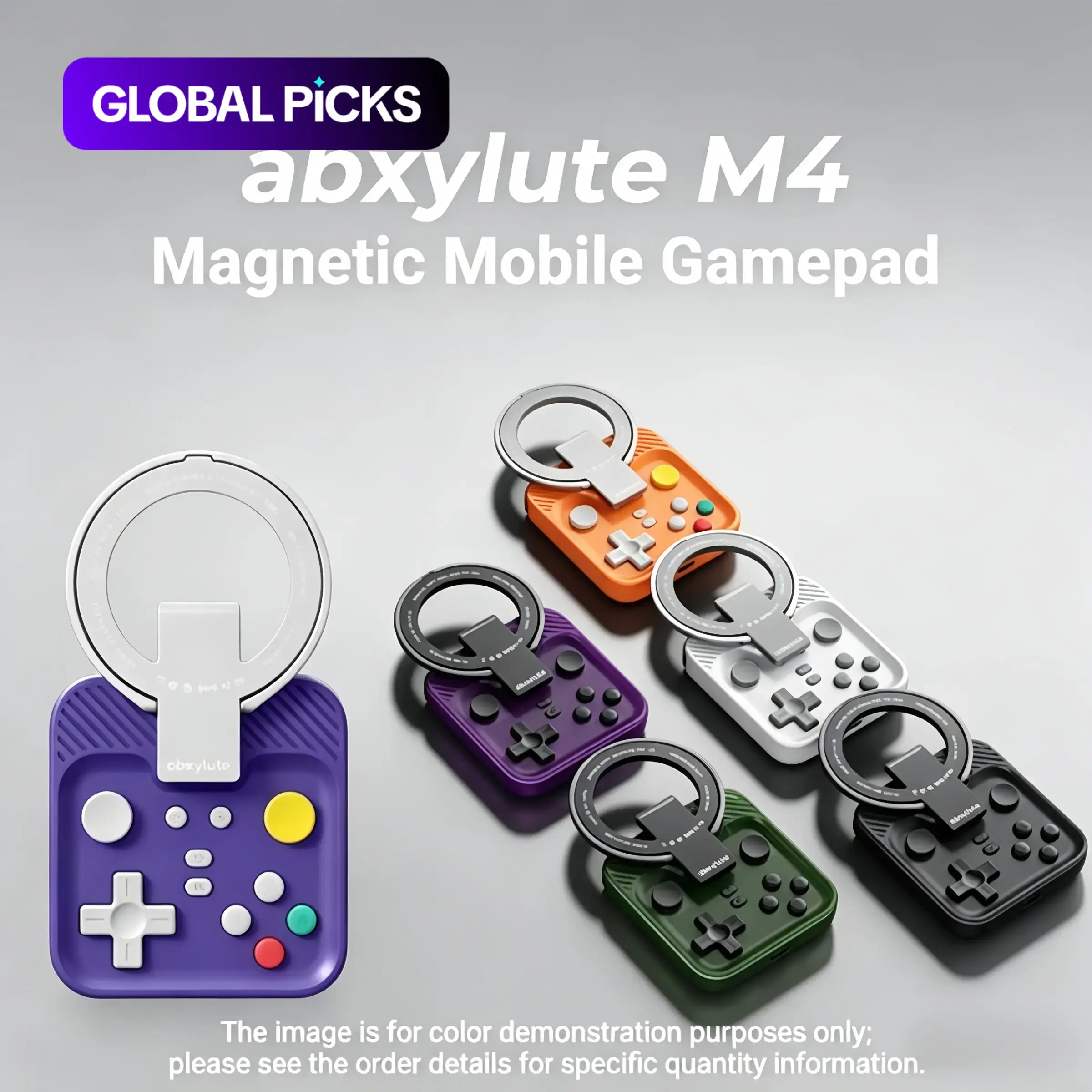 M4 Magnetic Phone Game Controller, Mobile Gaming Gamepad, Mobile Gaming Controllers, Bluetooth-Compatible and Portable Multi-Color Controller for Android and iOS, Ideal for Gamers, Retro Players and Office Workers #GLOBAL PICKS