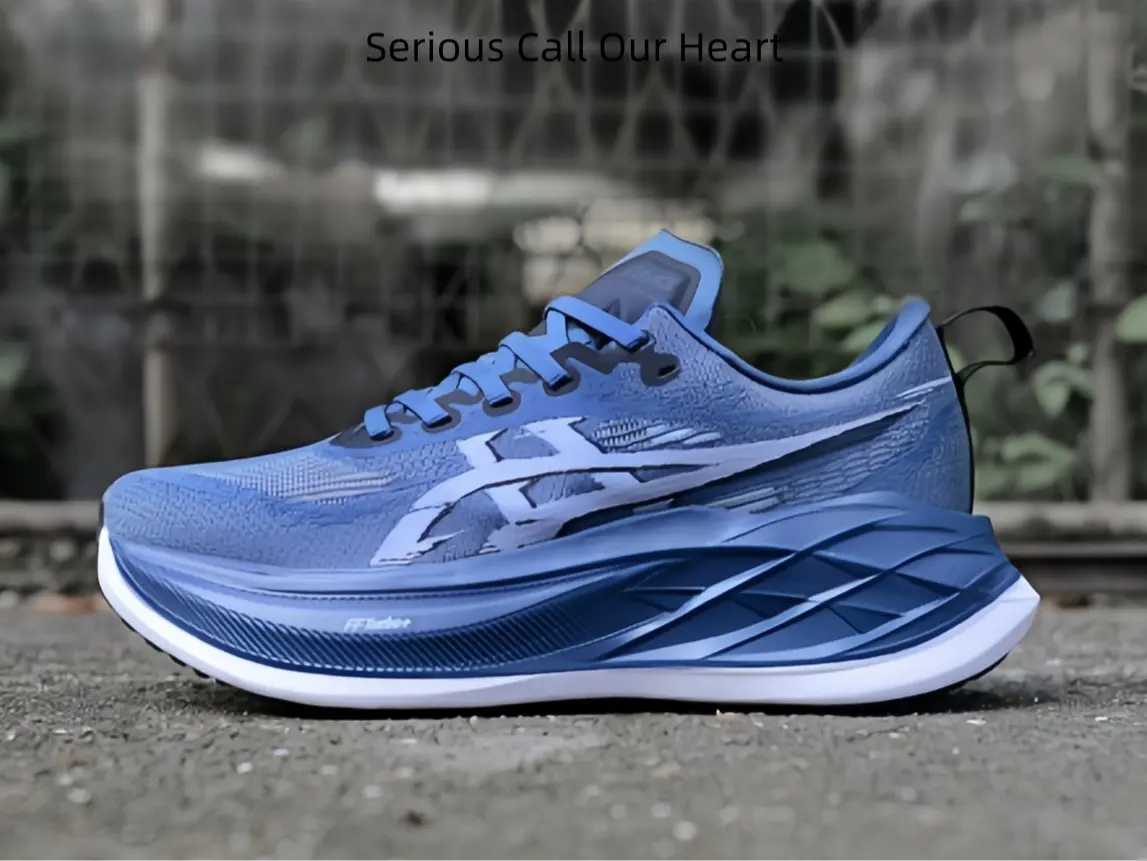 2-tone Slate Blue White Lightweight Competition Running Shoes, Quick-dry Air-permeable Mesh Fabric, Wear-resistant Footwear Suitable For Sports Video Shooting
