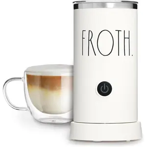 Electric Milk Frother Steamer -Stylish Automatic Milk Steamer and Frother, Milk Warmer, Hot and Cold Foam Maker for Coffee, Latte, Cappuccino, Macchiato - 550 Watt (Cream)