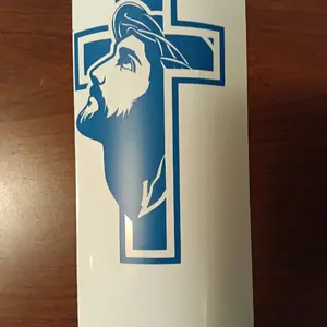 JESUS IN CROSS DECALS