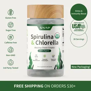Snap Supplements - Spirulina + Chlorella - 30 Servings - Natural Supplement Capsules Healthcare Edible Snap Supplements - Spirulina + Chlorella - 30 Servings - Natural Supplement Capsules Healthcare Edible